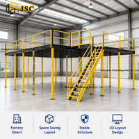 Système de plancher en mezzanine en acier, plateforme de stockage robuste pour entrepôt, plancher industriel à plusieurs niveaux