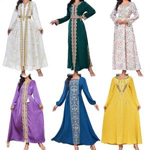 Abaya Elegante in Raso con Maniche a Pipistrello all'Ingrosso Dubai 2025, Modesto Khftan Kimono Casual, Abito da Sposa Musulmano da Donna dalla <span class=keywords><strong>Turchia</strong></span> - Product Image 1