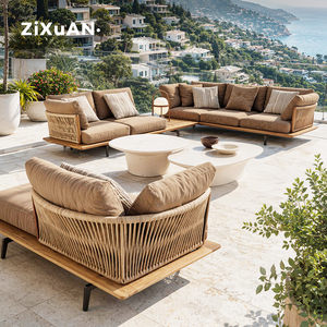 Chaise confortable pour café en plein air, balcon, table en teck, chaise longue, mobilier de terrasse de villa, mobilier imperméable pour piscine, luxe 752 - Product Image 5