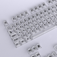 Stock Cross-Border Wholesale Black/White Transparent Keycaps OEM Direct Engraving Mini Full Set 132 Keys PC Mechanical Keycaps