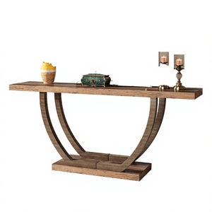 Mesa Consola Moderna de Madera Maciza con Base de Trípode para Entrada o Sala de Estar - Product Image 2