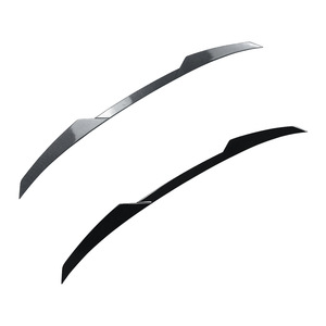 Audi A4 B9 Avant Rear Spoiler Piano <b>Black</b> Carbon Fiber Texture Ducktail <b>Trunk</b> Wing 2017-2024 - Product Image 5