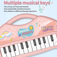 Children's Educational 13-Key Portable Battery Operated Electronic Keyboard Piano Toy for Kindergarten Fun Learning