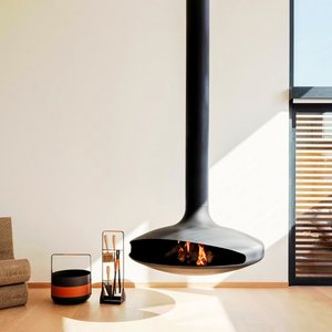 <span class=keywords><strong>Estufa</strong></span> de <span class=keywords><strong>Pared</strong></span> Giratoria con Fuego Real, Multicombustible (Leña y Etanol), Decorativa para Interiores - Product Image 4