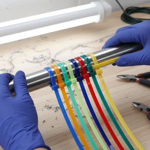 자외선 차단 나일론 66 셀프락킹 케이블 타이 랩 클램프 세트 다양한 크기의 전기 산업용 와이어 관리용 - Product Image 2