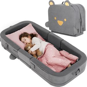 Cuna de Viaje Plegable Tipo Sándwich para Niños Pequeños, OEM/ODM, de Espuma Suave y Portátil, con Barandilla de Seguridad para el Hogar - Product Image 5