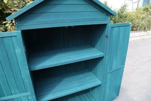 Grand <span class=keywords><strong>jardin</strong></span> extérieur bleu hangars à bois bon marché stockage extérieur moderne - Product Image 6