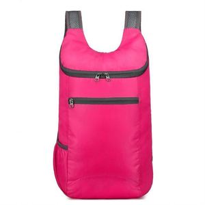 Muestra gratuita de mochila de viaje plegable, ligera, impermeable, con doble bolsillo, para promoción al por mayor - Product Image 5