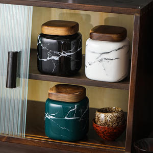 Frascos de Cerámica Simples con Tapa Hermética para Almacenamiento en la Cocina, para Café y Té - Product Image 6