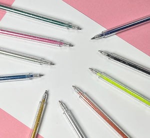 1.00Mm Glitter Markeerstift Pen Set Plastic Kleur Gel Pennen Voor School Voor Het Tekenen Van Schilderen Kleuring - Product Image 4