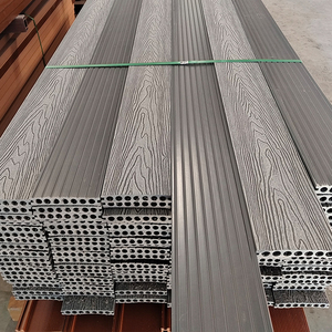 Madera Plástico Compuesto WPC Decking Piso <span class=keywords><strong>Terraza</strong></span> Color Natural para uso externo para yate Piso Teak Ipe para parque al aire libre - Product Image 2