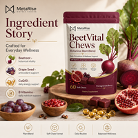 Gummies de Betterave Marque Blanche OEM Saveur Guava, Complément Alimentaire Fonctionnel à Base de Plantes, 60 Unités