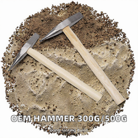 Marteau de mécanicien avec logo OEM, manche en bois, 300g/500g, pour soudage électrique et ébavurage