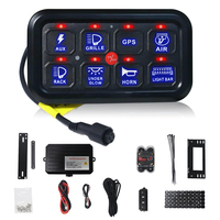 APP Control 8 Gang Switch Panel RGB Regulable Auto Vehicle Power Plus Circuit Relay Management System