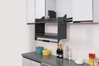 Prateleira Deslizante para Impressora de Armário de Cozinha, Cesto de Vidro Elevatório para Cozinha