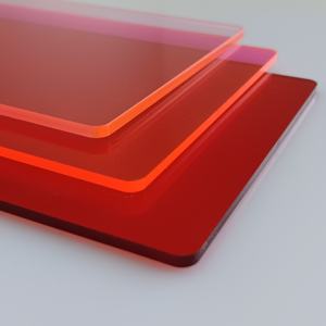 Feuille acrylique de fonte translucide rose rouge fluorescent 3mm <span class=keywords><strong>5mm</strong></span> pour le décor rougeoyant d'exposition de signalisation de boîte à lumière de LED - Product Image 4