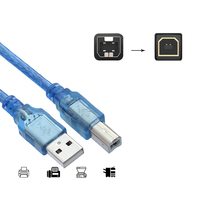 Printerkabel 10ft High Speed ​​USB 2.0 USB-AM naar USB-BM-kabel voor HP Brother Dell Epson Meer printers