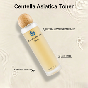 Centella Asiatica Luxury Vegan PHA Mild Exfoliating Watery Repairing <b>Face</b> Toner in Bottle for Normal Skin Daily Use - Product Image 3