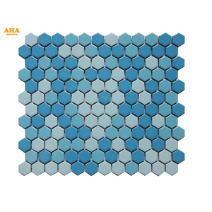 Suelto colores mezclados amarillo rojo naranja <span class=keywords><strong>hexagonal</strong></span> cerámica mosaico de baldosas - Product Image 2