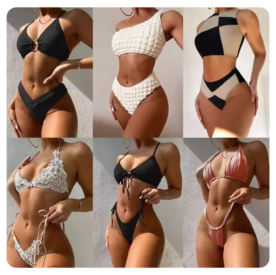 Stock Bale New Sell By Lot Lingerie Brand Swimsuit Swimwear In Assorted Clothes Dress Tops Apparel Second Clothes Supplier