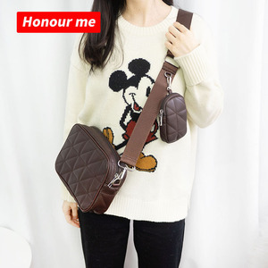 2024 HONOUR ME dames mode PU sac à bandoulière avec petite pochette en cuir bandoulière sac de messager en gros motif de pierre - Product Image 6