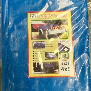 Bâche en plastique HDPE PE 4x5m bleue et blanche, imperméable, pour séchage de tissus et de cultures en extérieur, fabriquée en Chine - Product Image 4