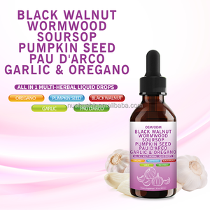 Gotas Líquidas Multi-Herbario Todo en Uno: Nuez Negra, Ajenjo, Guanábana, Semilla de Calabaza, Ajo, Orégano, Apoyo Inmunológico - Product Image 1