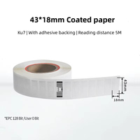 Etiqueta RFID UHF de Largo Alcance 860-960MHz, Autoadhesiva, Etiqueta RFID U9 Imprimible para Rastreo en Supermercados y Comercios, 43*18mm