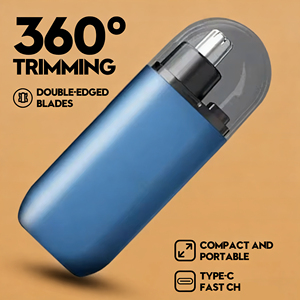 <strong>Wholesale</strong> Personal <strong>Mini</strong> Portable Black Low Noise Usb Rechargeable Electric Shaving Nose And Ear Hair <strong>Trimmer</strong> For Men - Product Image 2