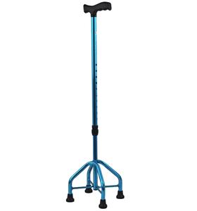 Bâton de marche <span class=keywords><strong>télescopique</strong></span> léger en alliage d'aluminium, à quatre <span class=keywords><strong>pieds</strong></span>, stable, antidérapant, portable, pour personnes âgées, classe II - Product Image 1
