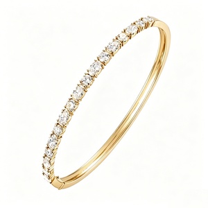 Vintage Style Lab Grown Diamond Tennis <b>Bracelet</b> in 14K Gold Brilliant Cut Claw Setting Fine Jewelry - Product Image 1