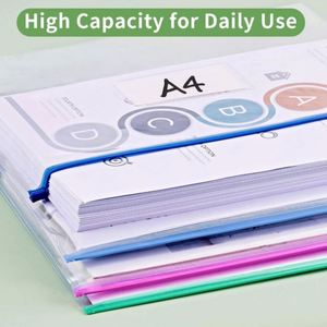 Offre Spéciale – Qualité Supérieure, Meilleur Prix – Enveloppes en Plastique Format A4, A5, A6, Pochettes Zippées Transparentes, Classeurs à Fermeture Éclair - Product Image 3