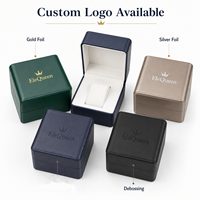 Estuche de Reloj Rectangular de Cuero PU de Alta Calidad con Forro de Terciopelo, Caja de Regalo para Reloj con Logotipo Personalizado y Apertura Abatible