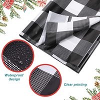 Rouleau de couverture de table en plastique jetable noir classique avec coupe-glissière pratique pour nappe de fête barbecue
