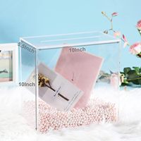 Boîte à cartes en acrylique avec fente, boîte cadeau transparente, respectueuse de l'environnement, hauteur réglable, taille personnalisable pour l'affichage de mariage