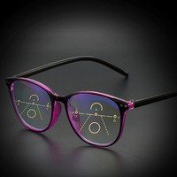 Nouvelles lunettes rétro anti-lumière bleue lunettes de lecture lentilles en résine lunettes multi-focus progressives