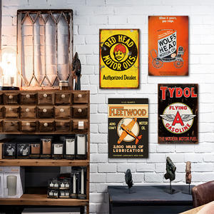 Juego <span class=keywords><strong>de</strong></span> Letreros Metálicos <span class=keywords><strong>de</strong></span> Aceite <span class=keywords><strong>de</strong></span> Motor, Decoración Retro <span class=keywords><strong>de</strong></span> Pared con Diseño <span class=keywords><strong>de</strong></span> Cabeza <span class=keywords><strong>de</strong></span> Lobo, para Garaje o Cuarto <span class=keywords><strong>de</strong></span> Hombre - Product Image 2