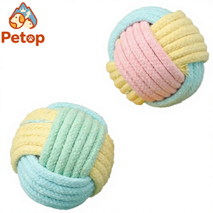 Petop Factory Venta al por Mayor <span class=keywords><strong>de</strong></span> Fábrica, Juguete Masticable Ecológico <span class=keywords><strong>de</strong></span> Cuerda <span class=keywords><strong>de</strong></span> Algodón Tejida con Diseño <span class=keywords><strong>de</strong></span> Dibujos Animados para Perros (Mancuerna Molar), Suministros para Mascotas, Pelota Antiestrés para Gatos - Product Image 1
