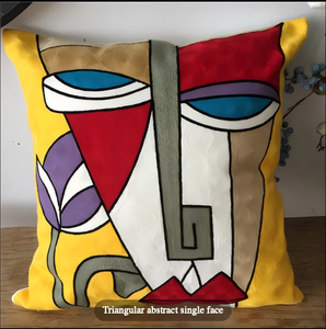 Housse <span class=keywords><strong>de</strong></span> coussin brodée Picasso <span class=keywords><strong>abstrait</strong></span>, taie d'oreiller artistique impressionniste pour décoration <span class=keywords><strong>de</strong></span> canapé <span class=keywords><strong>de</strong></span> luxe - Product Image 3