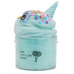 Slime de Nieve Azul para Mezclar y Decorar, con Lentejuelas de Corazón de Unicornio y Adornos de Nube de Nieve de Colores DIY para Navidad - Product Image 2