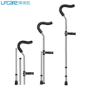 Béquilles en forme de F Lfcare en acier inoxydable légères pour personnes âgées, aide à la mobilité - Product Image 5