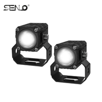 Feux de route miniatures en aluminium bicolores étanches Senlo X1Plus 50W, accessoires pour moto, feux antibrouillard LED 24V