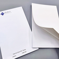 Bloc-notes blanc uni de haute qualité, format personnalisé, avec logo, pour bureau, bloc-notes à feuilles détachables, bloc-notes A5 avec colle supérieure