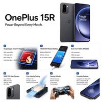 Batterie massive de 7400 mAh, OnePlus 15R version mondiale, smartphone 5G, Snapdragon 8 Gen 5, écran AMOLED 165 Hz, charge rapide 80 W