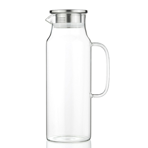 Jarra de cristal para té de borosilicato, botella de agua caliente con tapa 2021, para bebida caliente y fría, 304 - Product Image 2