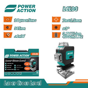 Niveau laser croisé <span class=keywords><strong>auto</strong></span>-<span class=keywords><strong>nivelant</strong></span> 4D 16 lignes à faisceau vert, en aluminium, anti-rayures, haute transmission, pour travaux en hauteur - Product Image 3