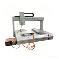 Robot 3/4 axes à double tête pour application de colle, machine de distribution simultanée multi-têtes pour un revêtement haute efficacité