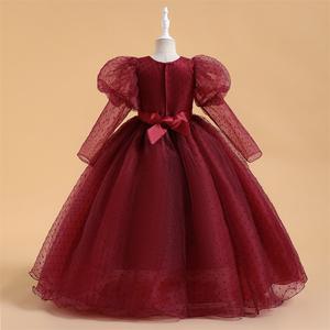 Nuevo Vestido de Dama de Honor de Manga Larga para Niñas, Vestido de Fiesta de Boda para Niñas de 4 a 14 Años, Vestido de Cumpleaños para Niñas - Product Image 6