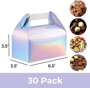 Cajas <span class=keywords><strong>de</strong></span> Regalo Iridiscentes para Fiestas, Cajas <span class=keywords><strong>de</strong></span> Regalo para Golosinas, Galletas y Dulces, Ideales para Fiestas Temáticas <span class=keywords><strong>de</strong></span> Cumpleaños - Product Image 2