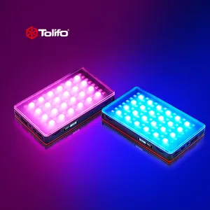 TOLIFO HF-96RGB, lampu Video LED RGB saku cerdas, pencahayaan efek fotografi untuk Studio Video Youtube